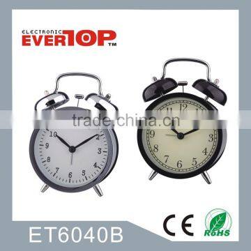 2016 HOUSEHOLD NICE TWIN BELL ALARM CLOCK ET6040B