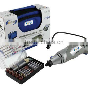 DCCRAFT DM-170 variable-speed corded 170w 125pcs mini grinder And Accessory Set