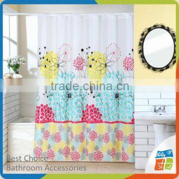 2016 latest flower shower curtains