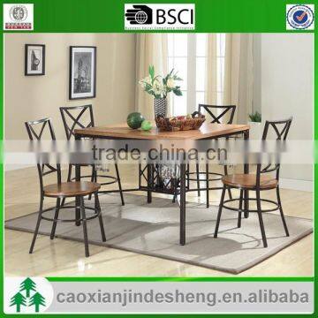 for import market metal frame dining room furniture table and chairs