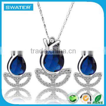 Accessories For Women 2016 Blue Sapphire Beads Necklace