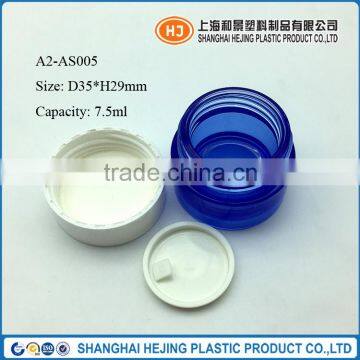 1/4 oz Cobalt Blue Cosmetic Plastic Jar With Lid