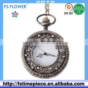 FS FLOWER - Skeleton Carving Filp Watches Cheap For Souvenir Gift Items