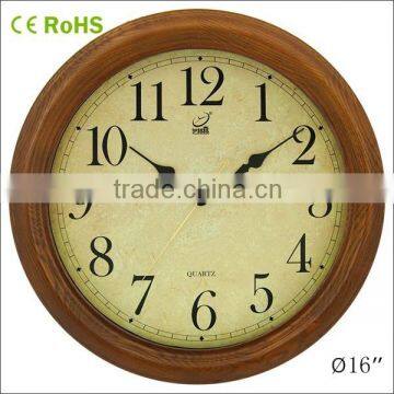 16 inch quartz analog type exclusive vintage clock wood (16W53GL-149)