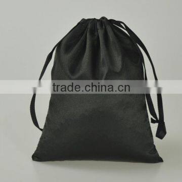 2015 New Products New Design Black Drawstring satin Dust Bag For Shoes