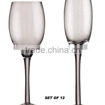 6 flutes and 6 white wine glasses set of 12