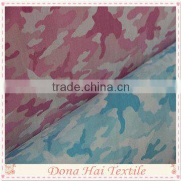 Girls' choice pink camo fabric types for shirt