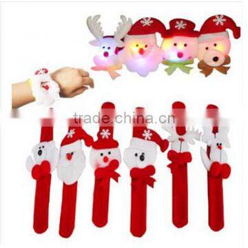 Cloth slap bandled x-mas slap bracelet fashion party Light christmas bracelet