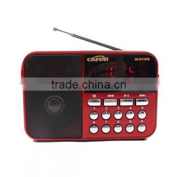 hot sale pocket portable usb sd card mini fm radio with usb plug with display