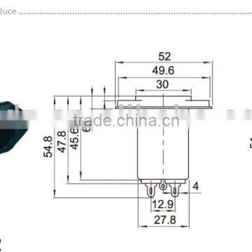 220V AC Socket Two Plug,12v Male Female Switch ac and dc Plug Connector, photo-3