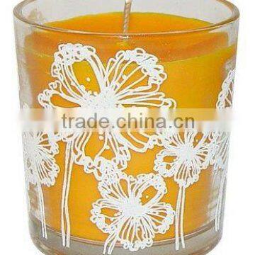 Flower Printed Scented Soy Wax Candle