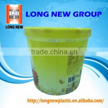 Customized plastic cup in mold label with cover