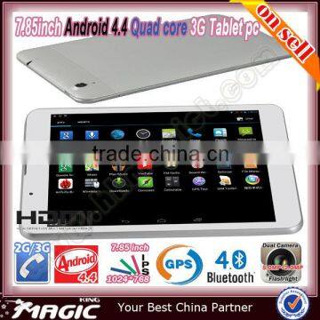 2014 Newest 7.85 inch IPS 3G Android 4.4 tablet pc computer/tablet pc games download/tablet pc guangzhou
