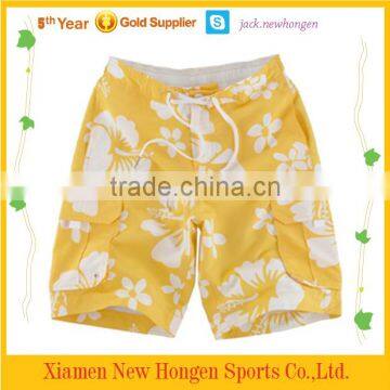 Yellow color beach shorts/board shorts/surf shorts