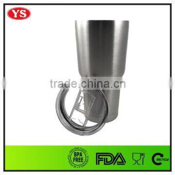 30oz double wall stainless steel hot cold vacuum tumbler with slid lid