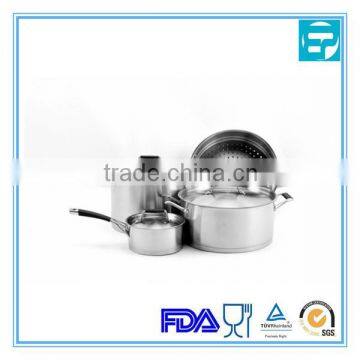 7Pcs Stainless Steel silicone german cooking pot set