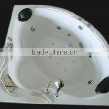 Manufacturer Bathroom Whirlpool Corner Massage Bathtub Double whirlpool