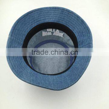 Factory Wholesale Embroidery Jean Bucket Hat photo-4