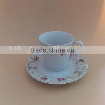 Fashion pocelain coffee cup and saucer set ceramic tea cups and saucers sets cheap stock tea sets