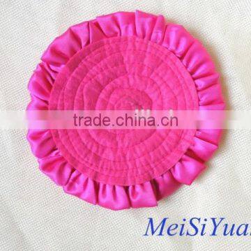 Supply Decorative Handmade Satin Ribbon Flowers Giant Layer Trim Flower Hat and Garment Accessories photo-4