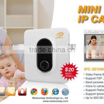 mini WIFI P2P IP Camera with wirless hidden for home security