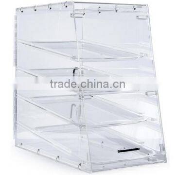 Clear Acrylic Classic Large Bakery Display Case, Cake Display Box Bin Rack 27