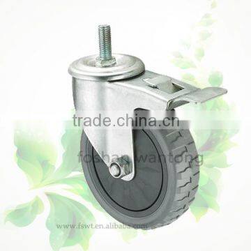 Red PVC Hardware Wheel 100mm Top Plate Swivel Industrial Casters photo-5