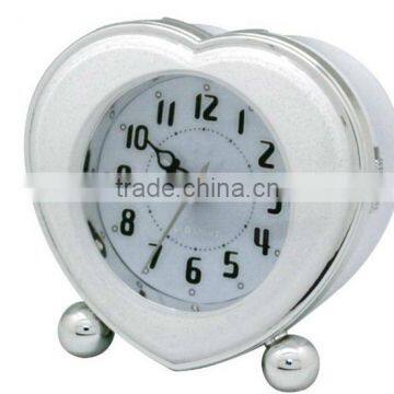 ML12803 LED White Decor Melody desk alarm clock with heart shape