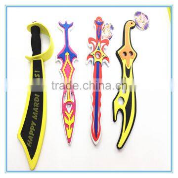 soft eva foam material samurai sword for sale, foam sword toy with vivid lion printed