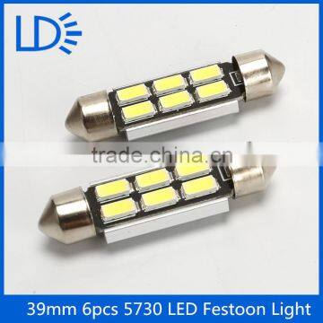 car accessories 39mm 5730 6 smd festoon light canbus led
