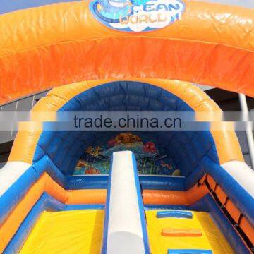 Inflatable Slide for Fun, Children Inflatable Dry Slide With Fish