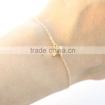 Fashion stainless steel charm simple design bracelet for girls