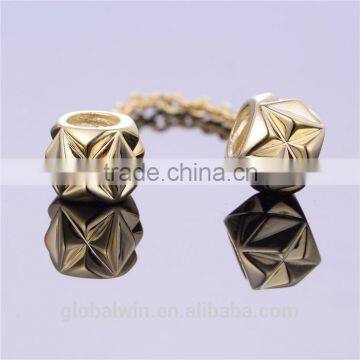 Factory Direct Supply Silver Tube 925 Sterling Silver Charm European Bead New Design Safety Chain for DIY Bracelet A006 photo-3
