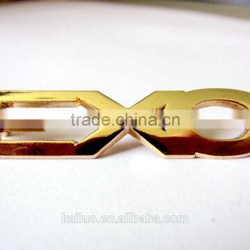 gold color metal label for lady jeans