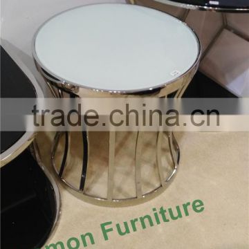 foshan cheap modern glass and stainless steel coffee table