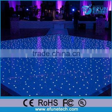 LED wedding party dance floor panels,white and black starlit twinkling dance floor