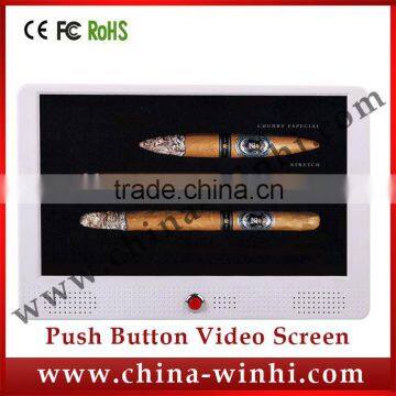 10.2inch TFT LCd Monitor Restaurant USB SD CF External Push Button Panel Display LCD TV with Memory Card Slot Advertising Player