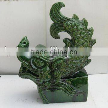 Chinese glazed roof ridge tiles