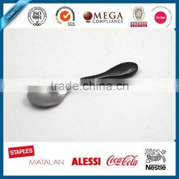 Full printed black color ABS handle baby spoon and fork set