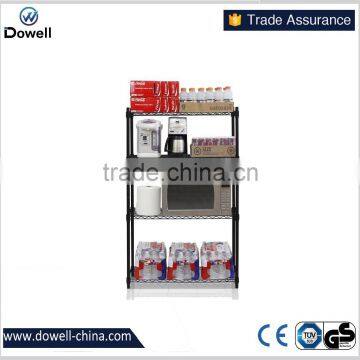 TC4832 Heavy Duty Wire Shelving System, 4-Tier,Black Steel 4-Shelf Shelving Unit 2Black Steel Storage Rack photo-2