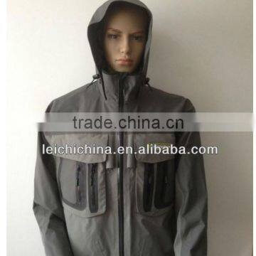 breathable waterproof fishing frozen leather jacket fish