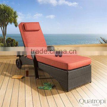 Beach lounger with wheel,Sun lounger with shade,Waterproof sun lounger cushion