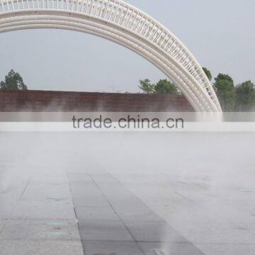 Outdoor artificial cold fog water fountain