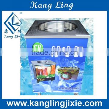 Single Round Pan Fry Ice Cream Machine for Commercial Use