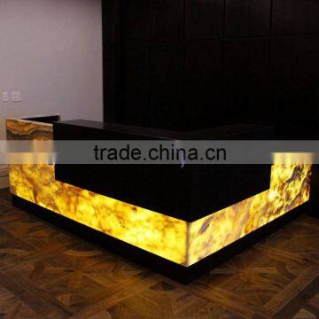 RESONABLE BACKLIT ONYX COUNTERTOPS FOR BAR RECEPTIONS photo-3