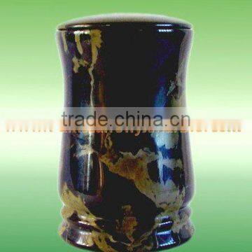 NATURAL BLACK AND GOLD MARBLE URNS photo-2