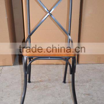 Metal x Cross Back Dining Chair photo-5