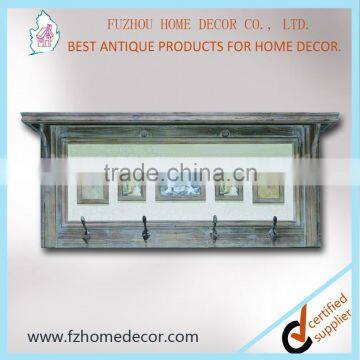 2016 Classical Vintage Wooden Wall Shelf With Drawer