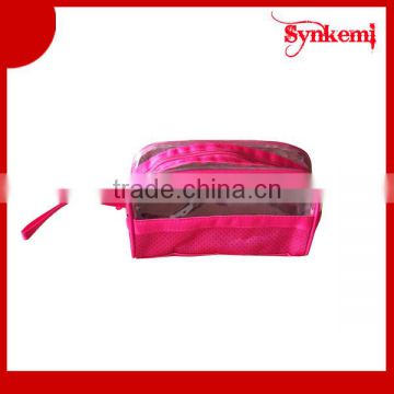 Transparent pvc zipper cosmetic bag