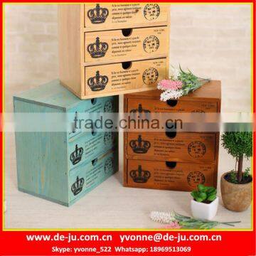 Customized Printing Unfinished Small Wooden Drawers